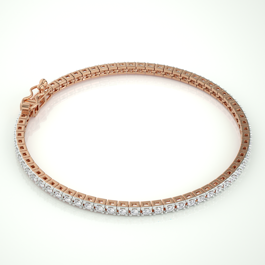 Diamant-Armband Sevilla, Gold 585, 87 Brillanten mit ca. 1 Karat, 18 cm, handgefertigt - Kudia-Shop