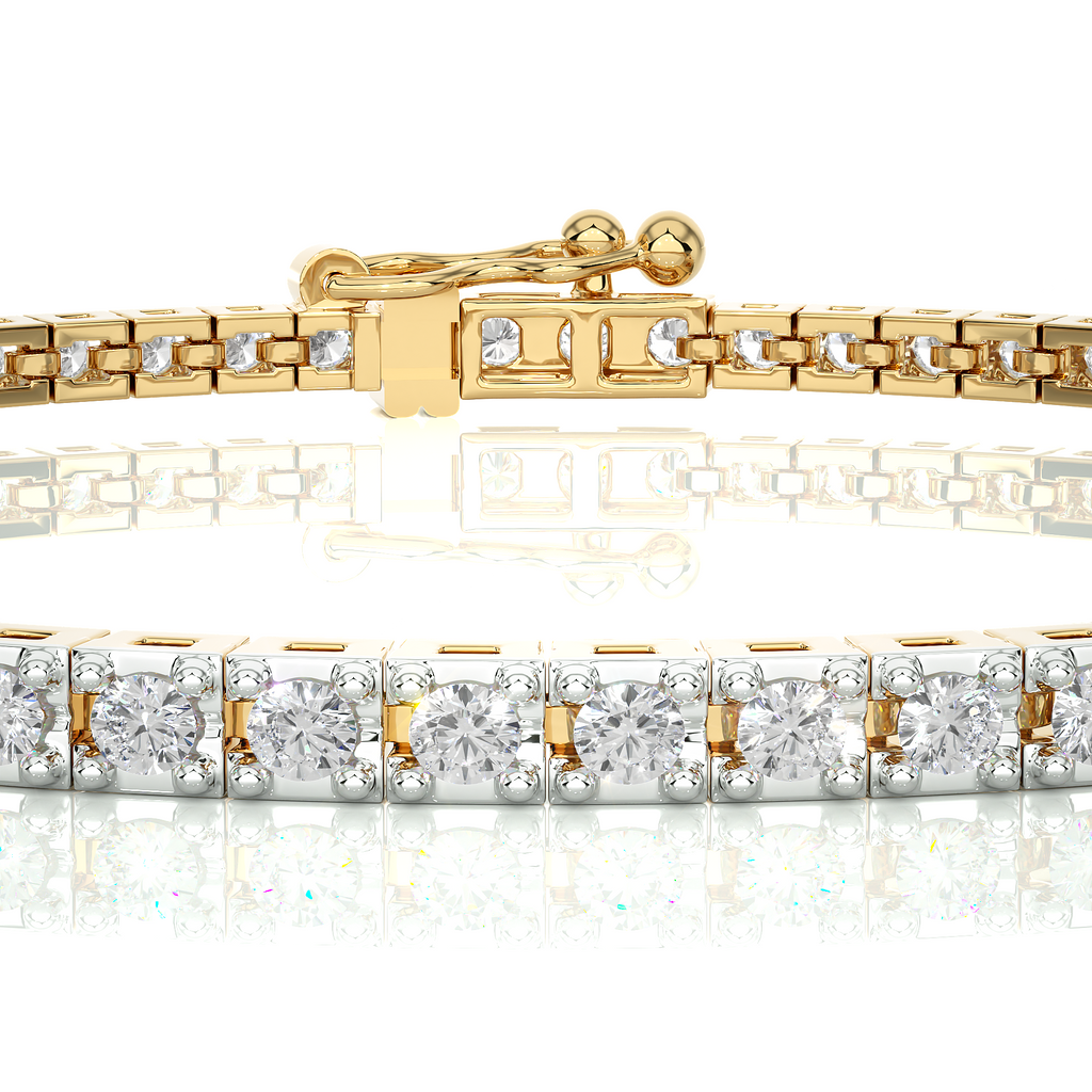 Diamant-Armband Sevilla, Gold 585, 87 Brillanten mit ca. 1 Karat, 18 cm, handgefertigt - Kudia-Shop