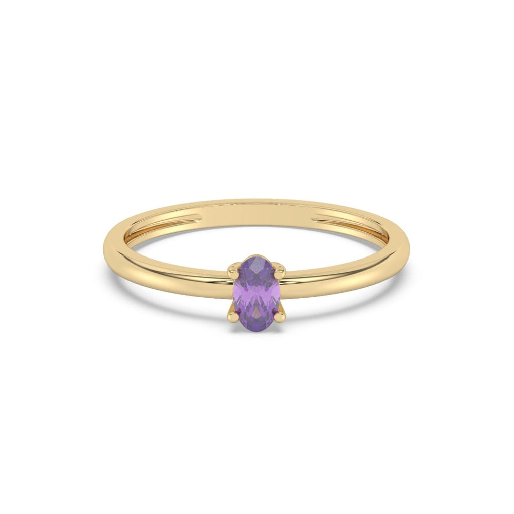 Amethyst-Ring Phuket mit ca. 0,25 Karat, Gold 375, handgefertigt - Kudia-Shop